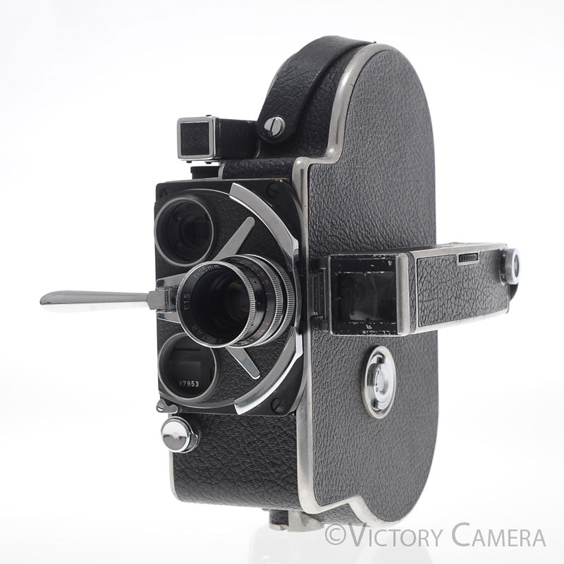 Paillard Bolex H16 16mm Movie Camera w/ 25mm f1.5 Switar Lens [EXC] image 4