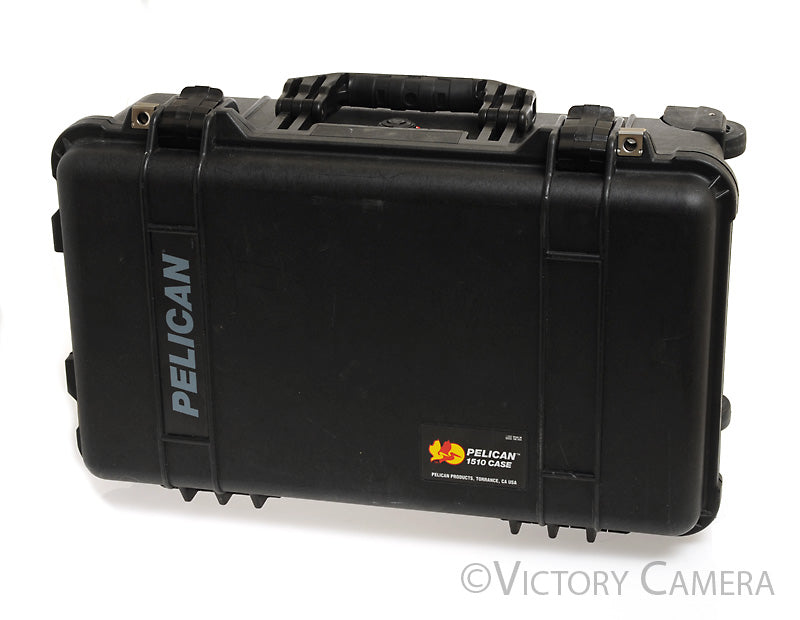 Pelican 1510 Black Hard Plastic Camera Case w/ Dividers [EXC+] - Victory Camera