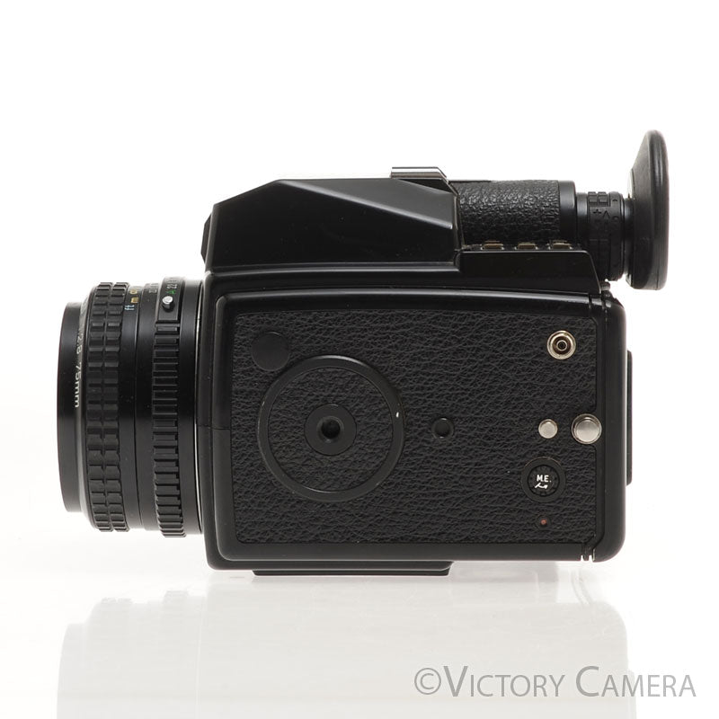 Pentax 645 6x4.5 Camera w/ 75mm f2.8 Lens & 120 Back -9V Battery- [EXC]