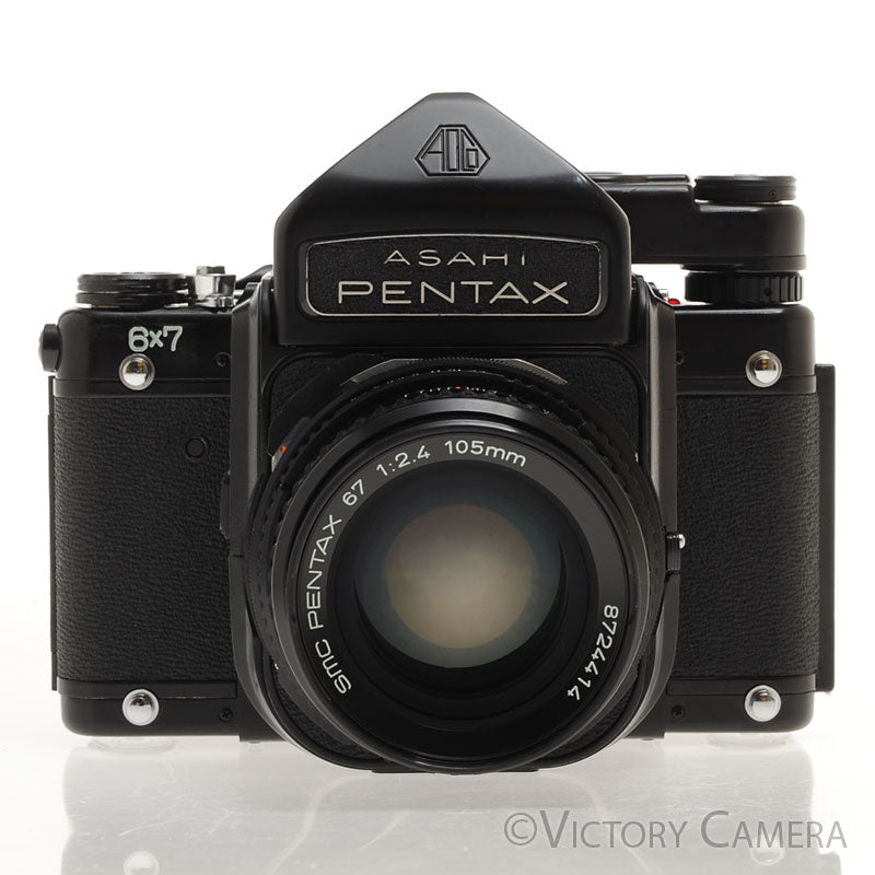 Pentax 6x7 67 MLU Camera w/ Metered Prism w/ 105mm f2.4 Lens [EXC] - Victory Camera