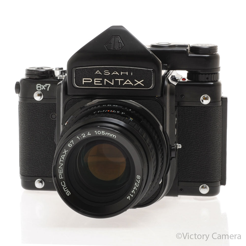 Pentax 6x7 67 MLU Camera w/ Metered Prism w/ 105mm f2.4 Lens [EXC] - Victory Camera