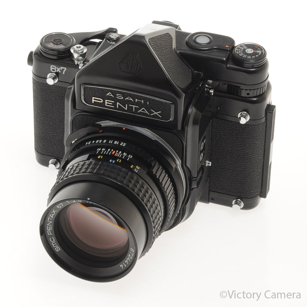 Pentax 6x7 67 MLU Camera w/ Metered Prism w/ 105mm f2.4 Lens [EXC] - Victory Camera