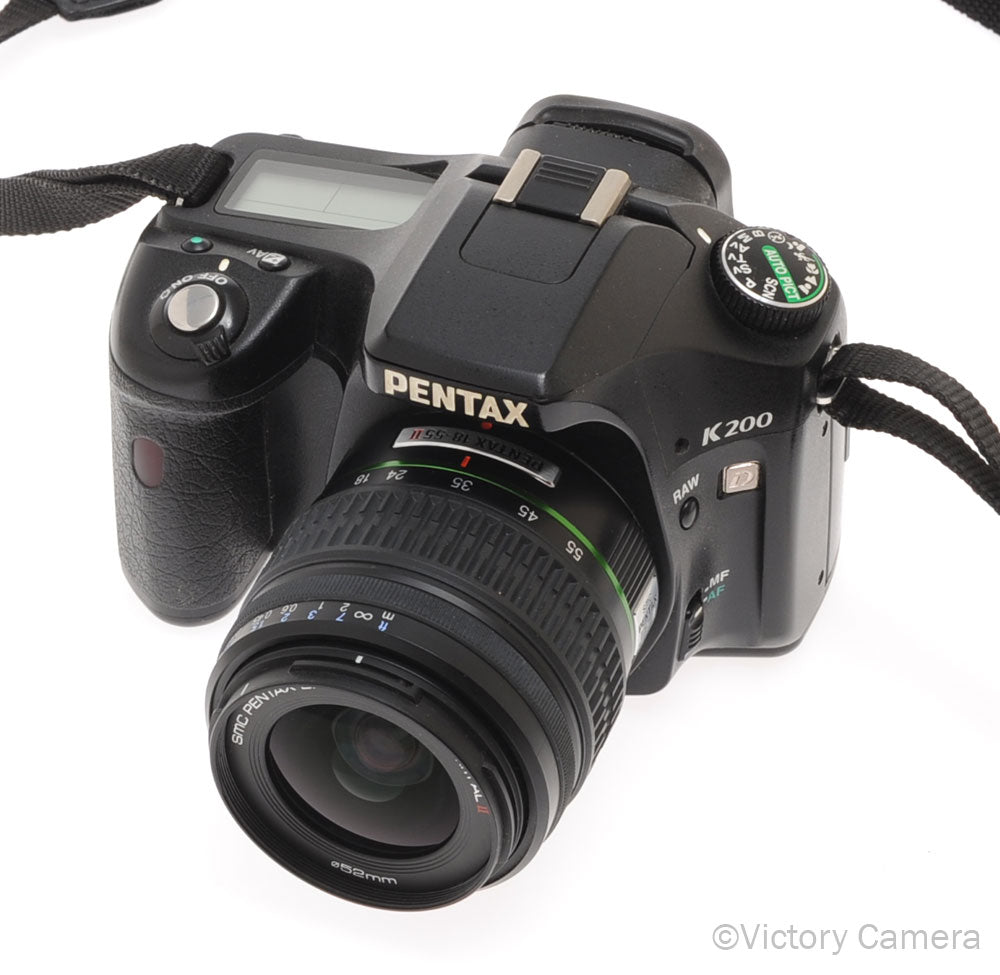 Pentax K200D DSLR 10.2MP Camera w/ 18-55mm Lens [EXC] - Victory Camera