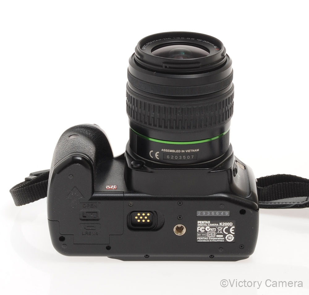 Pentax K200D DSLR 10.2MP Camera w/ 18-55mm Lens [EXC] - Victory Camera