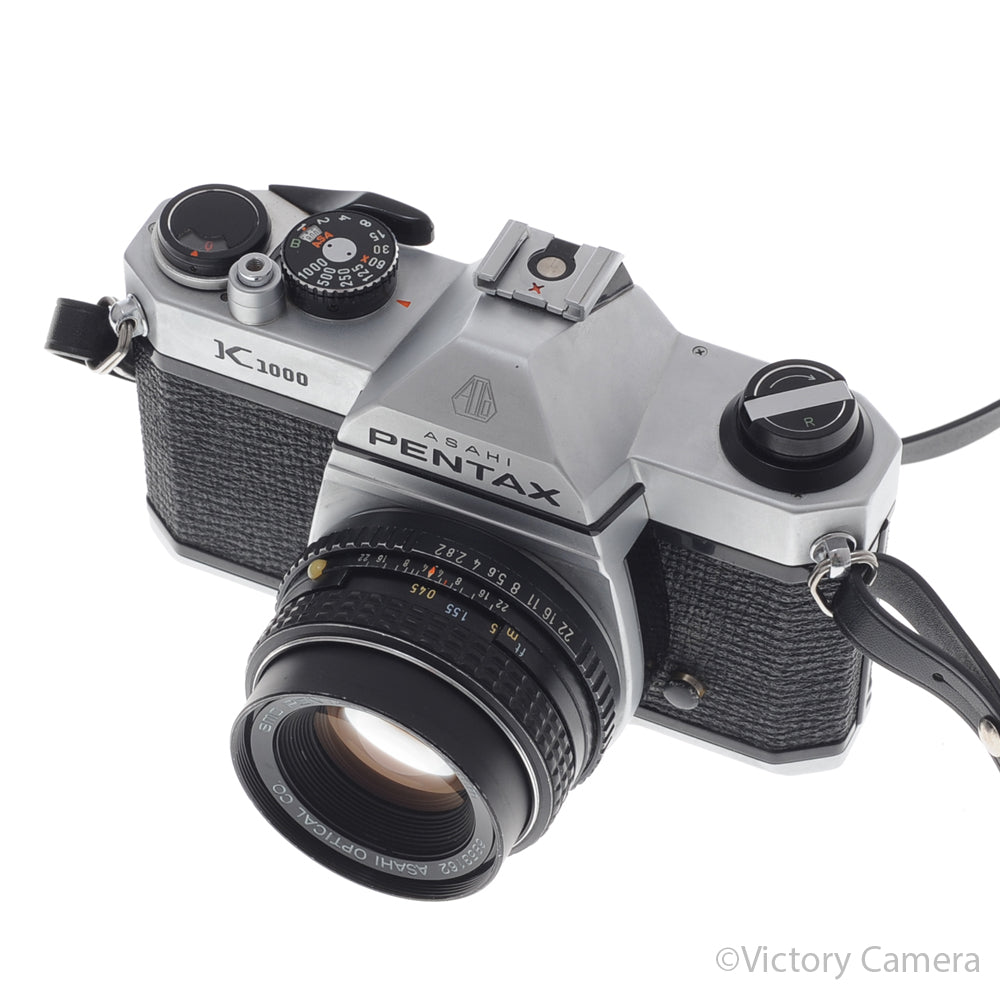 Pentax K1000 Chrome 35mm Film Camera w/ 50mm f2 Lens [EXC+] image 2