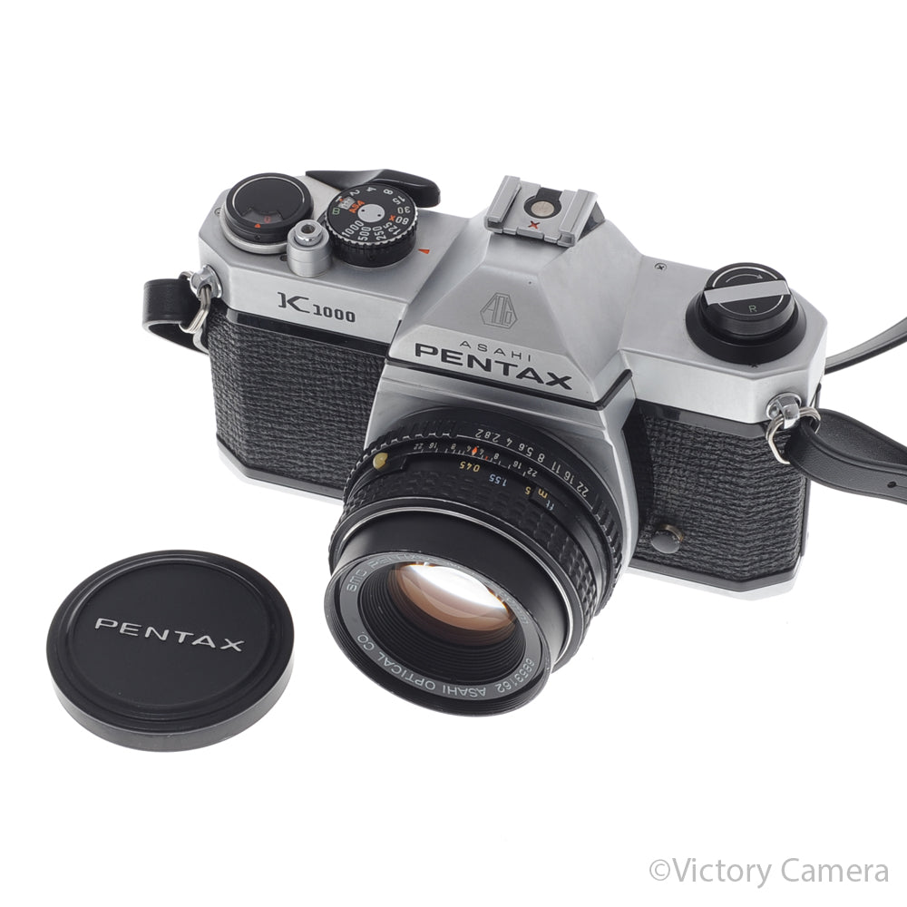 Pentax K1000 Chrome 35mm Film Camera w/ 50mm f2 Lens [EXC+] image 5