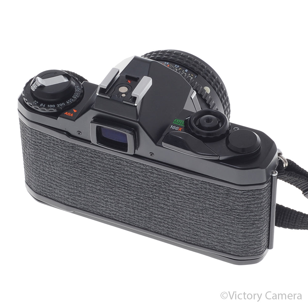 Pentax MV Black 35mm Camera w/ 50mm f2 Lens [EXC] image 3