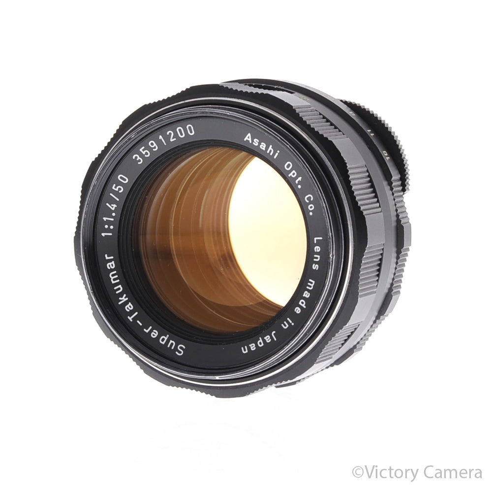 Pentax Super-Takumar 50mm f1.4 M42 Screw Mount Thorium Glass Lens [EXC] - Victory Camera