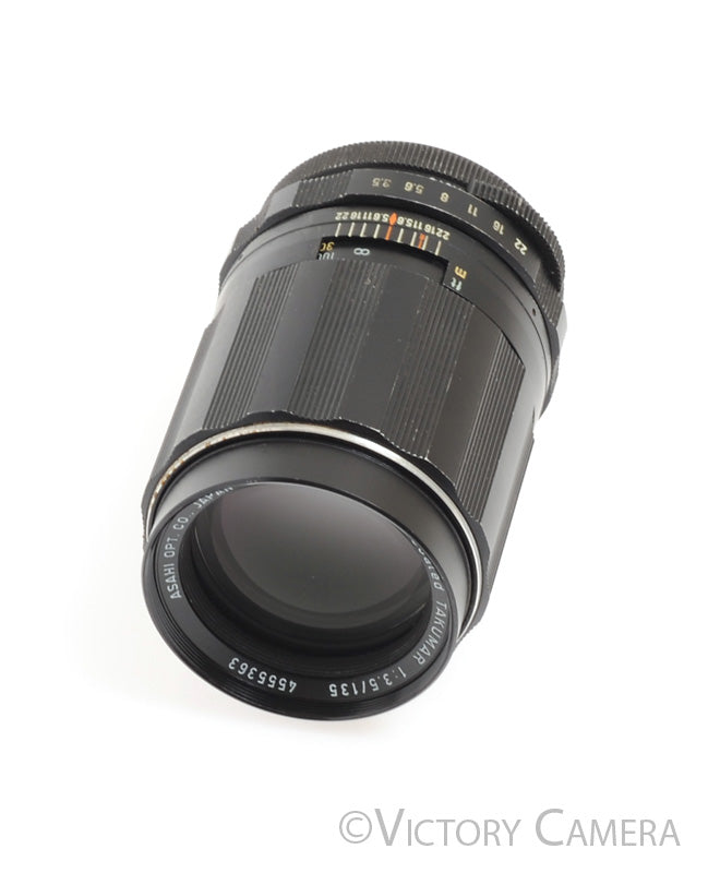 Pentax Super-Takumar 135mm f3.5 m42 Screw Mount Lens w/ Hood  [EXC+] - Victory Camera