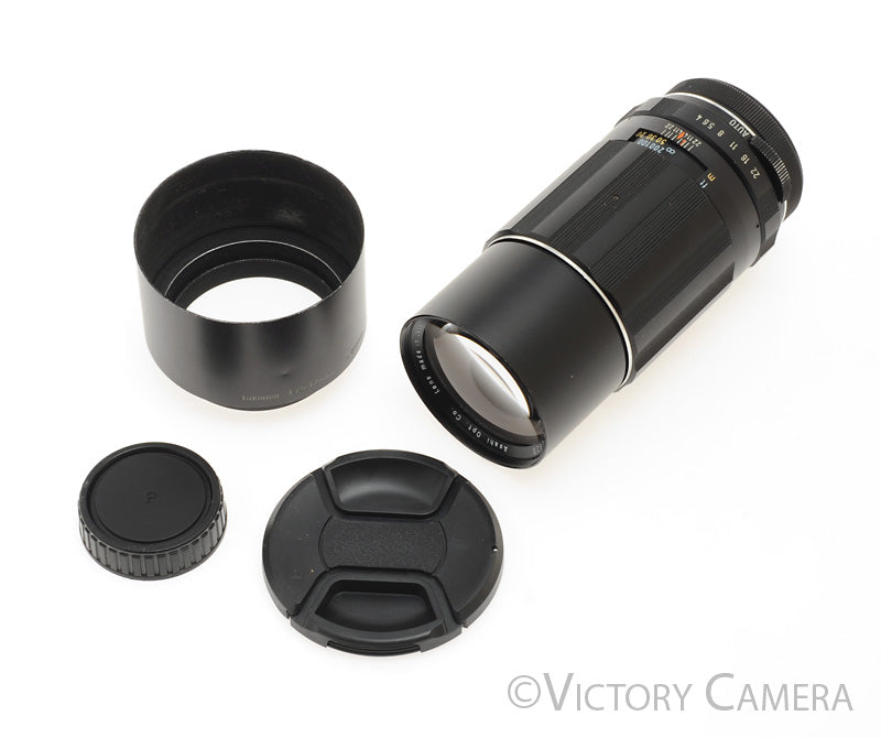 Pentax Super-Takumar SMC 200mm f4 M42 Screw Mount Lens w/ Shade [EXC]