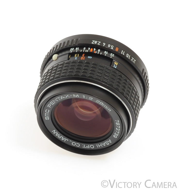 Pentax SMC Pentax-M 28mm f2 FAST Wide Angle Lens for K Mount [MINT-] - Victory Camera