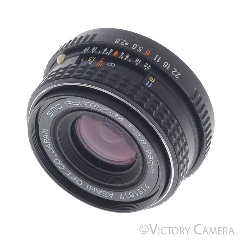 Pentax SMC Pentax-M 28mm f2.8 Wide Angle Prime Lens for K Mount [MINT-] - Victory Camera