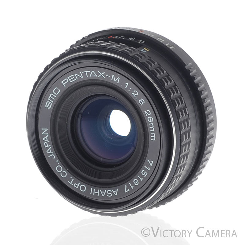 Pentax SMC Pentax-M 28mm f2.8 Wide Angle Prime Lens for K Mount [MINT-] - Victory Camera