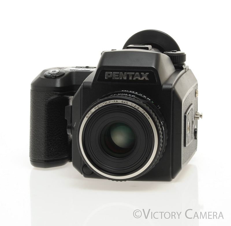 Pentax 645n Ii 645nii Film Camera W/ FA 75mm 120 Back [EXC] - Victory Camera