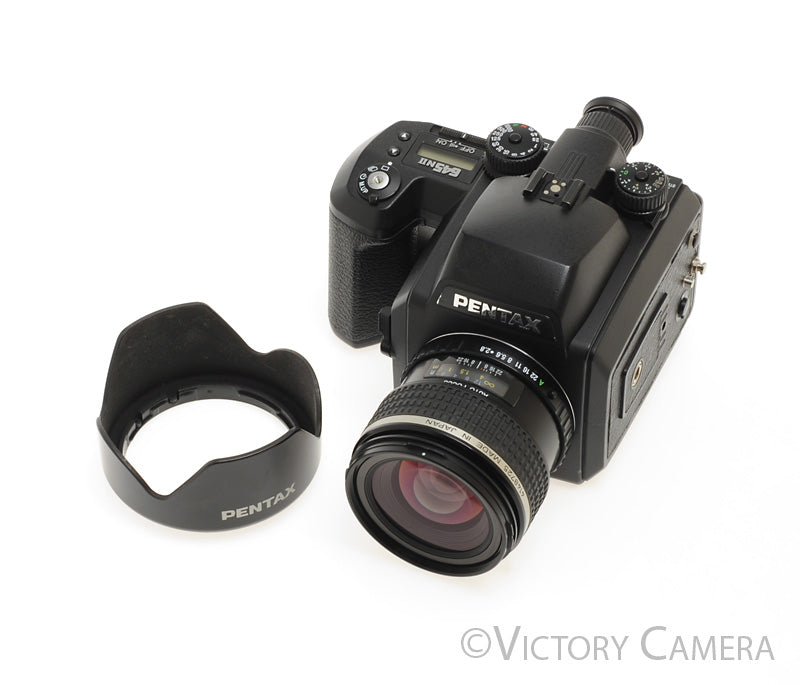 Pentax 645N II 645Nii Film Camera W/ FA 45mm 120 Back [EXC+] - Victory Camera