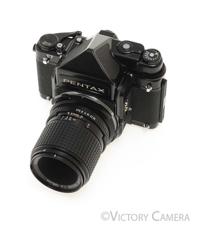 Pentax 6x7 67 MLU Camera w/ Metered Prism, 135mm f4 Lens [EXC+]
