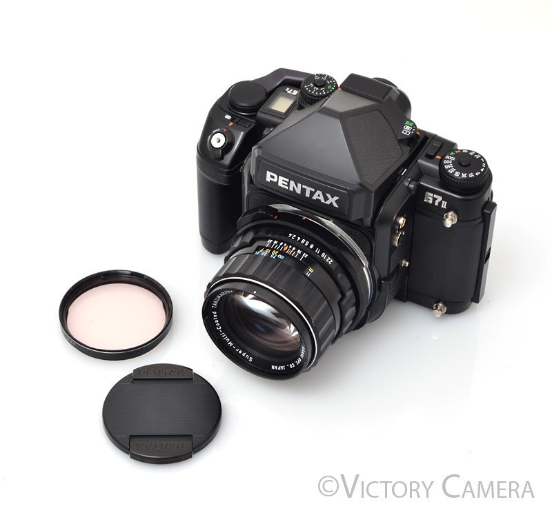 Pentax 67 II 67II 6x7 Medium Format Camera w AE Finder 105mm f2.4 Lens [EXC+] - Victory Camera