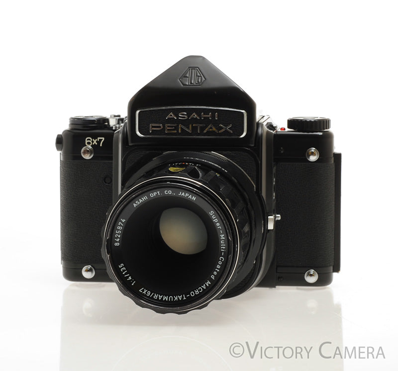 Pentax 6x7 67 MLU Mirror Lock Camera w/ 135mm Macro Lens [EXC] - Victory Camera