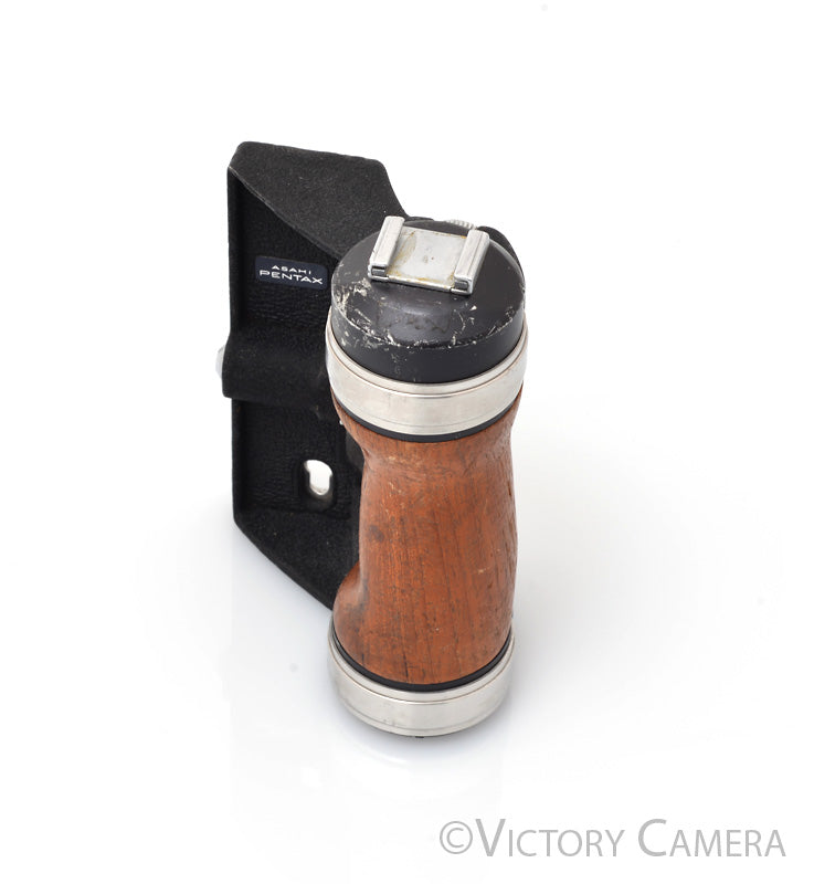 Pentax 67 6x7 67 MLU Left Hand Wooden Grip w/ Flash Shoe [EXC-] - Victory Camera