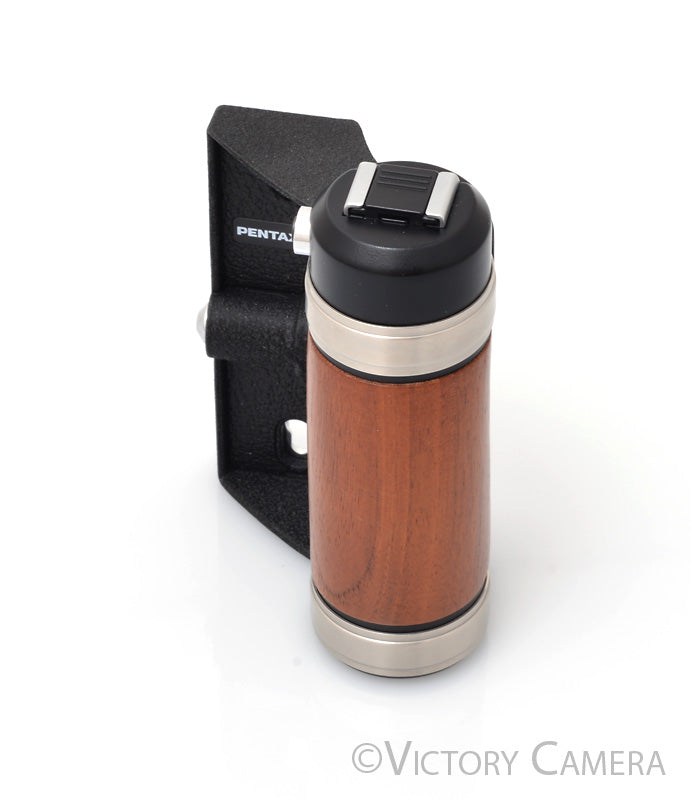 Pentax 67II 67 II 6x7 Left Hand Wooden Grip w/ Flash Hot Shoe -Nice- [EXC+] - Victory Camera