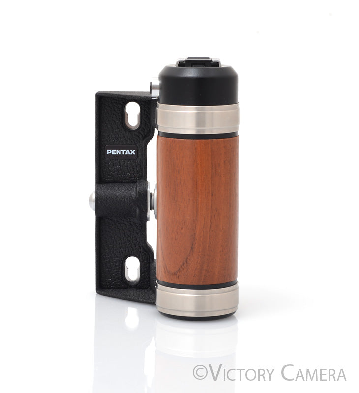 Pentax 67II 67 II 6x7 Left Hand Wooden Grip w/ Flash Hot Shoe -Nice- [EXC+] - Victory Camera