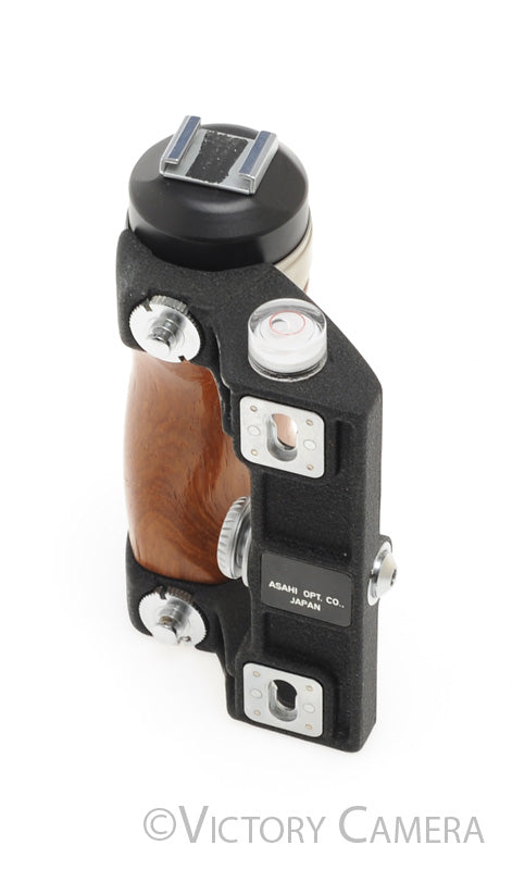 Pentax 67II 67 II 6x7 Left Hand Wooden Grip w/ Flash Shoe + Level [EXC+] - Victory Camera