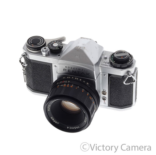 Pentax H3 Chrome 35mm SLR Camera w/ 50mm f1.9 Lens [EXC] image 1
