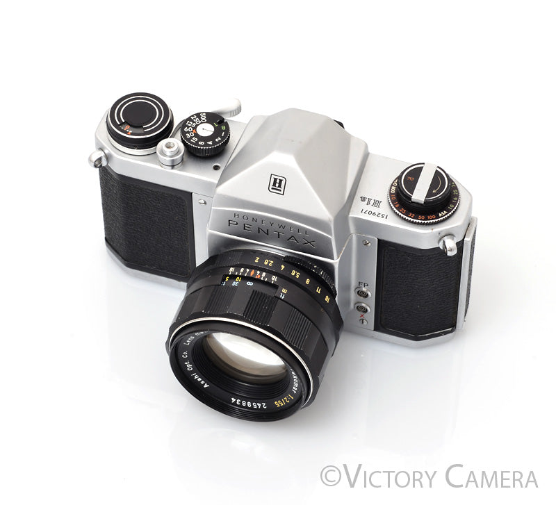 Pentax H1a Chrome 35mm Film Camera w/ Super-Takumar 50mm f2 Lens [GOOD] - Victory Camera