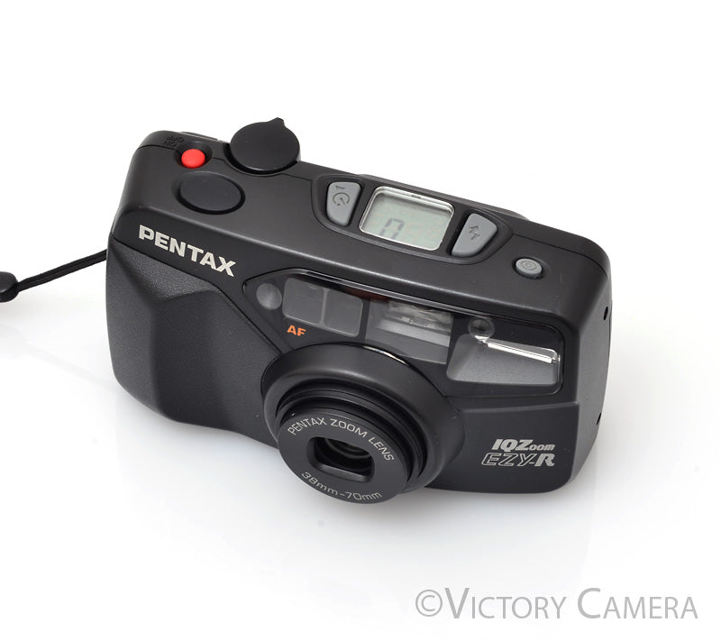 Pentax IQZoom EZY-R Black 35mm Film Point and Shoot Camera [EXC] - Victory Camera