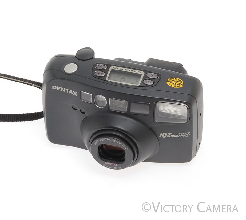 Pentax IQZoom 140 35mm Point & Shoot Film Camera w/ 38-140mm Lens [EXC+] - Victory Camera