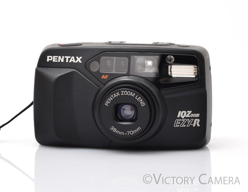Pentax IQZoom EZY-R Black 35mm Film Point and Shoot Camera [EXC] - Victory Camera