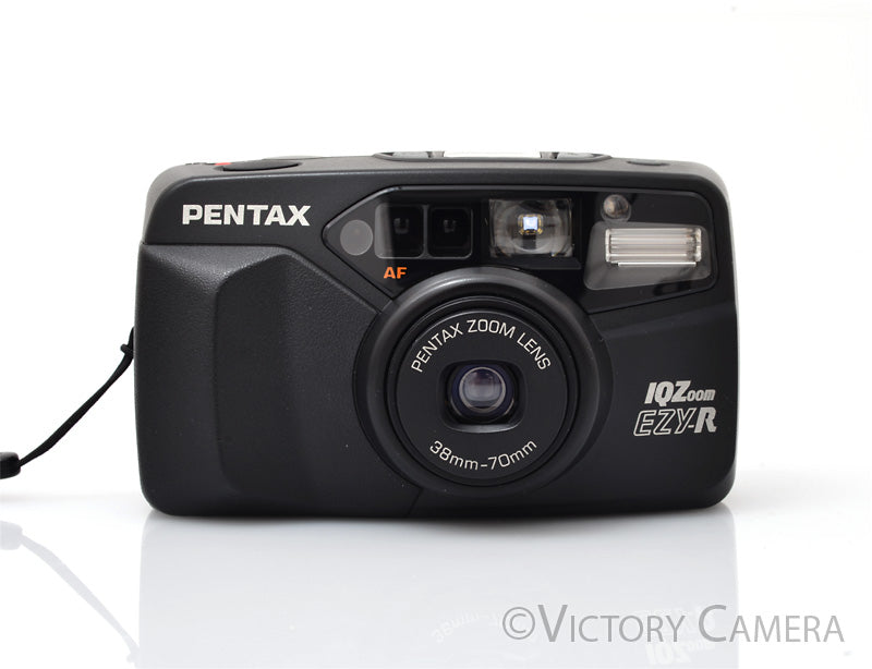 Pentax IQZoom EZY-R Black 35mm Film Point and Shoot Camera [EXC] - Victory Camera