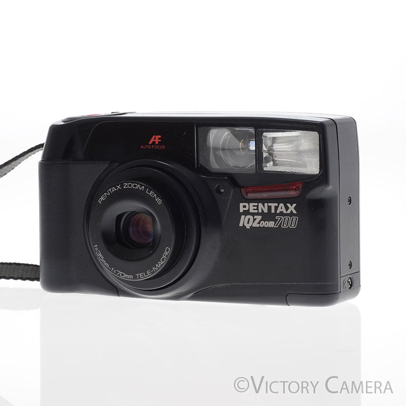 Pentax IQZoom 700 Black 35mm Point & Shoot Film Camera w/ 35-70mm [EXC] - Victory Camera