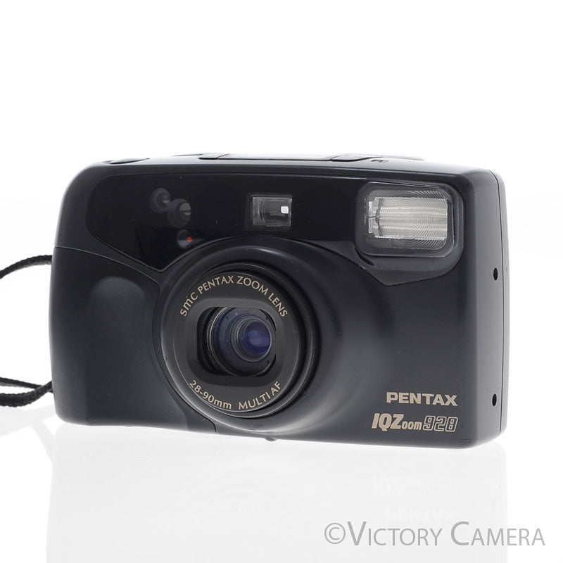 Pentax IQZoom 928 Black 35mm Point & Shoot Film Camera w/ 28-90mm Lens [EXC+] - Victory Camera