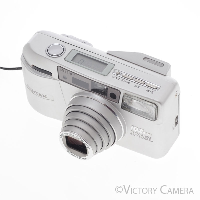 Pentax IQZoom 170 SL Chrome 35mm Point & Shoot Camera [EXC-] - Victory Camera