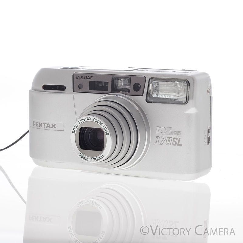 Pentax IQZoom 170 SL Chrome 35mm Point & Shoot Camera [EXC-] - Victory Camera