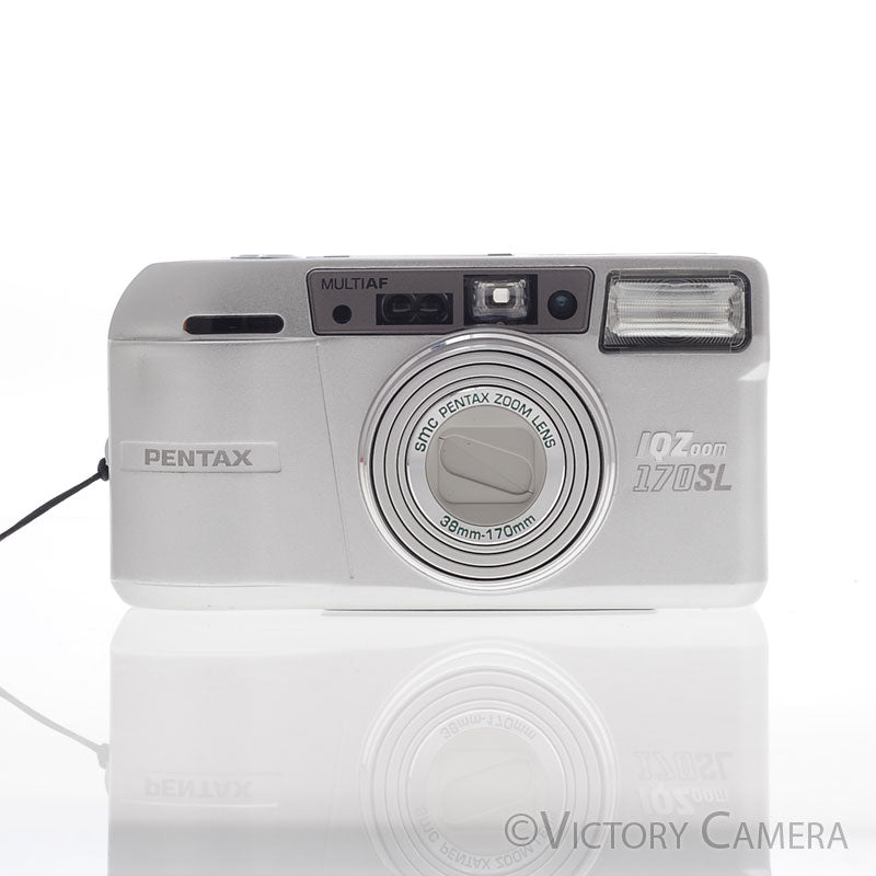 Pentax IQZoom 170 SL Chrome 35mm Point & Shoot Camera [EXC-] - Victory Camera