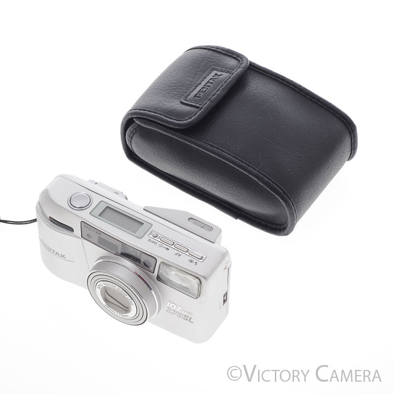 Pentax IQZoom 170 SL Chrome 35mm Point & Shoot Camera [EXC-] - Victory Camera