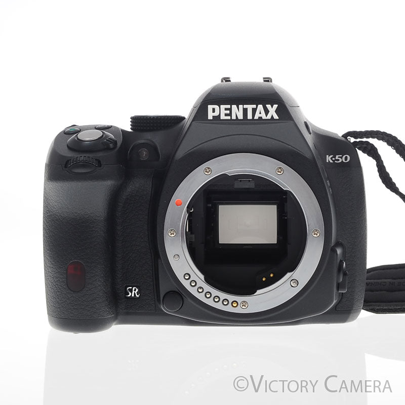 Pentax K-50 K50 16.3MP Black Digital SLR Camera Body [EXC+] - Victory Camera