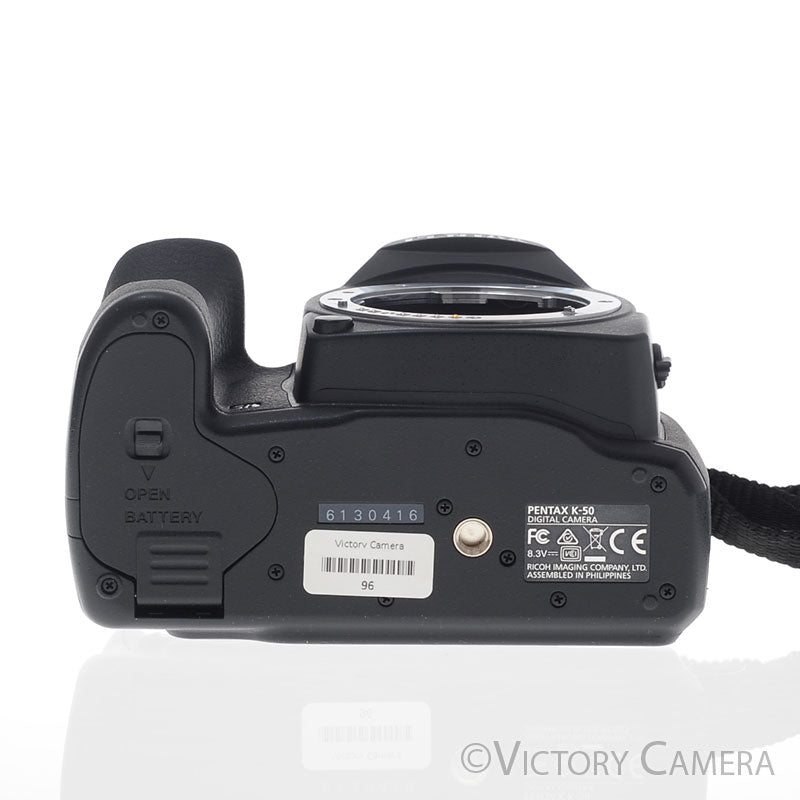 Pentax K-50 K50 16.3MP Black Digital SLR Camera Body [EXC+] - Victory Camera
