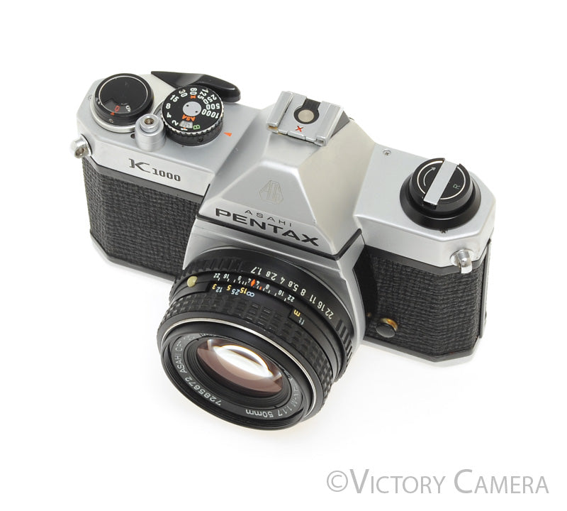 Pentax K1000 35mm Film Camera w/ 50mm f1.7 Lens -Good Seals-  [EXC+] - Victory Camera