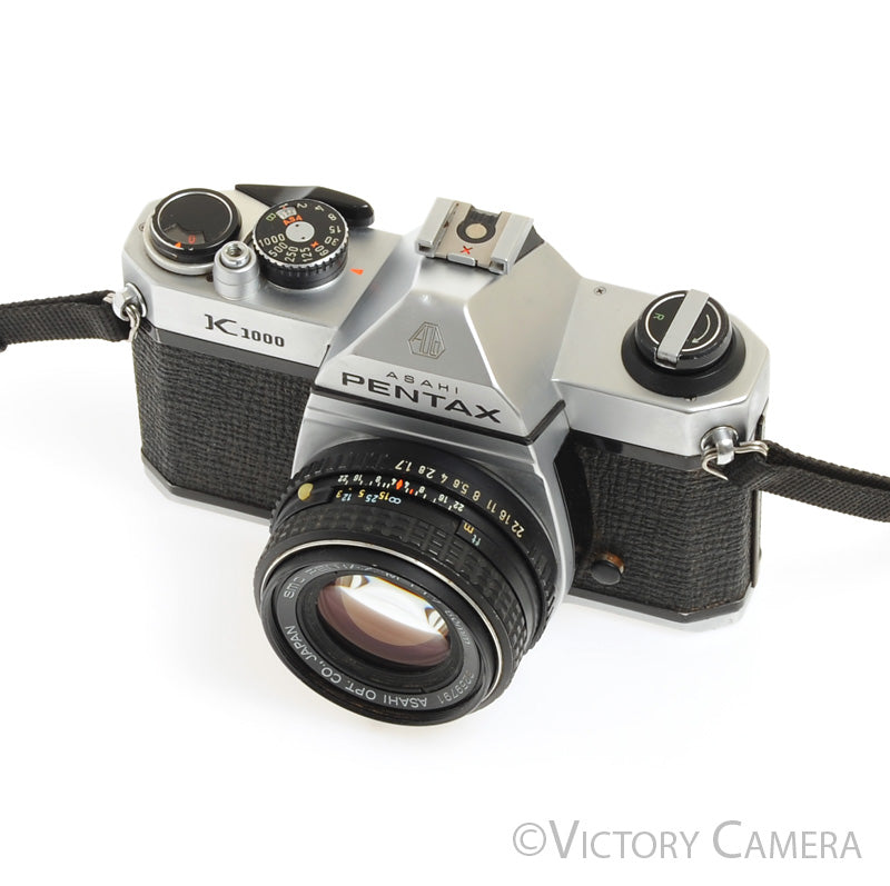 Pentax K1000 35mm Film Camera w/ 50mm f1.7 Lens -New Seals- [EXC-] - Victory Camera