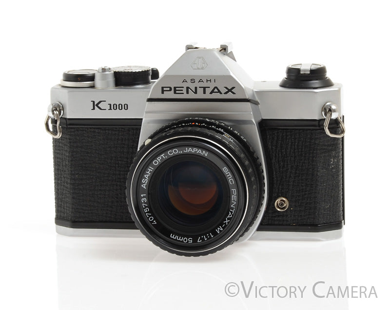 Pentax K1000 35mm Film Camera w/ 50mm f1.7 Lens Clean, New Seals