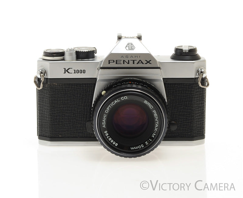Pentax K1000 35mm Film Camera w/ 50mm f2 Lens -New Seals-  [EXC]