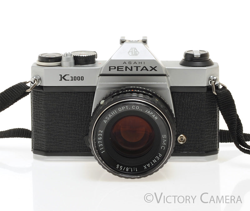 Pentax K1000 35mm Film Camera w/ 55mm f1.8 Lens -New Seals- [EXC+] - Victory Camera