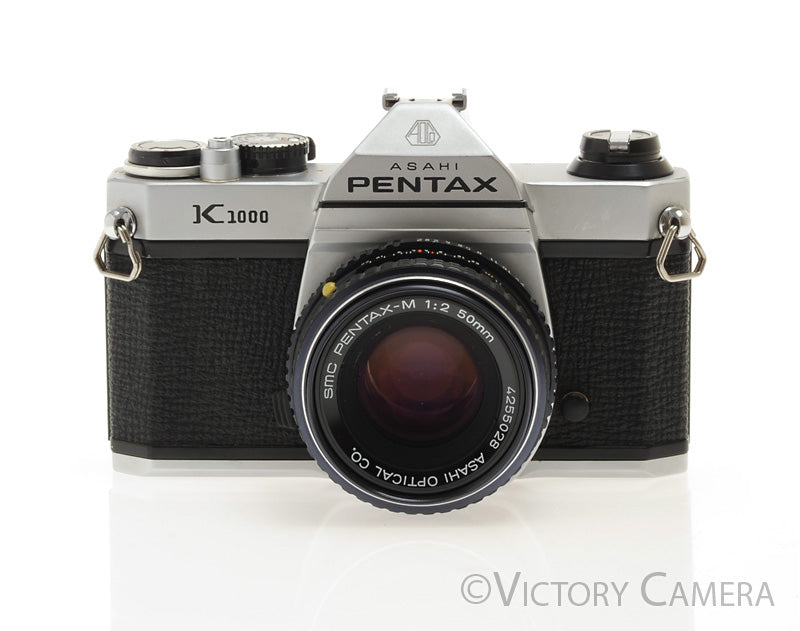 Pentax K1000 35mm Film Camera w/ 50mm f2 Lens -New Seals- [EXC+]