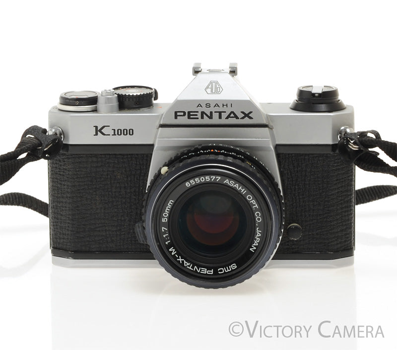 Pentax K1000 35mm Film Camera w/ 50mm f1.7 Lens -New Seals- [EXC] - Victory Camera