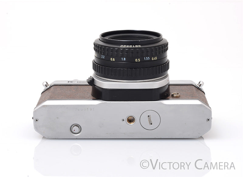 Pentax K1000 Chrome 35mm Film Camera w/ 50mm f2 Lens [EXC]