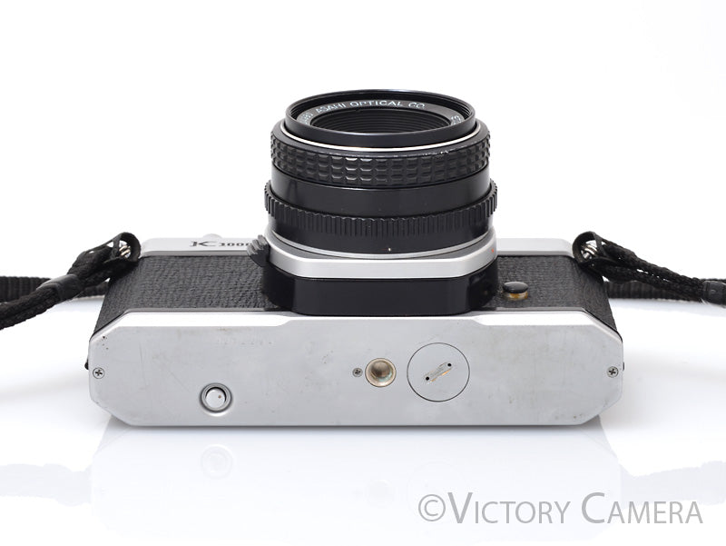 Pentax K1000 Chrome 35mm Film Camera w/ 50mm f2 Lens [EXC+] - Victory Camera