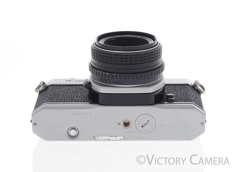 Pentax K1000 Chrome 35mm Film Camera w/ 50mm f2 Lens [EXC] - Victory Camera
